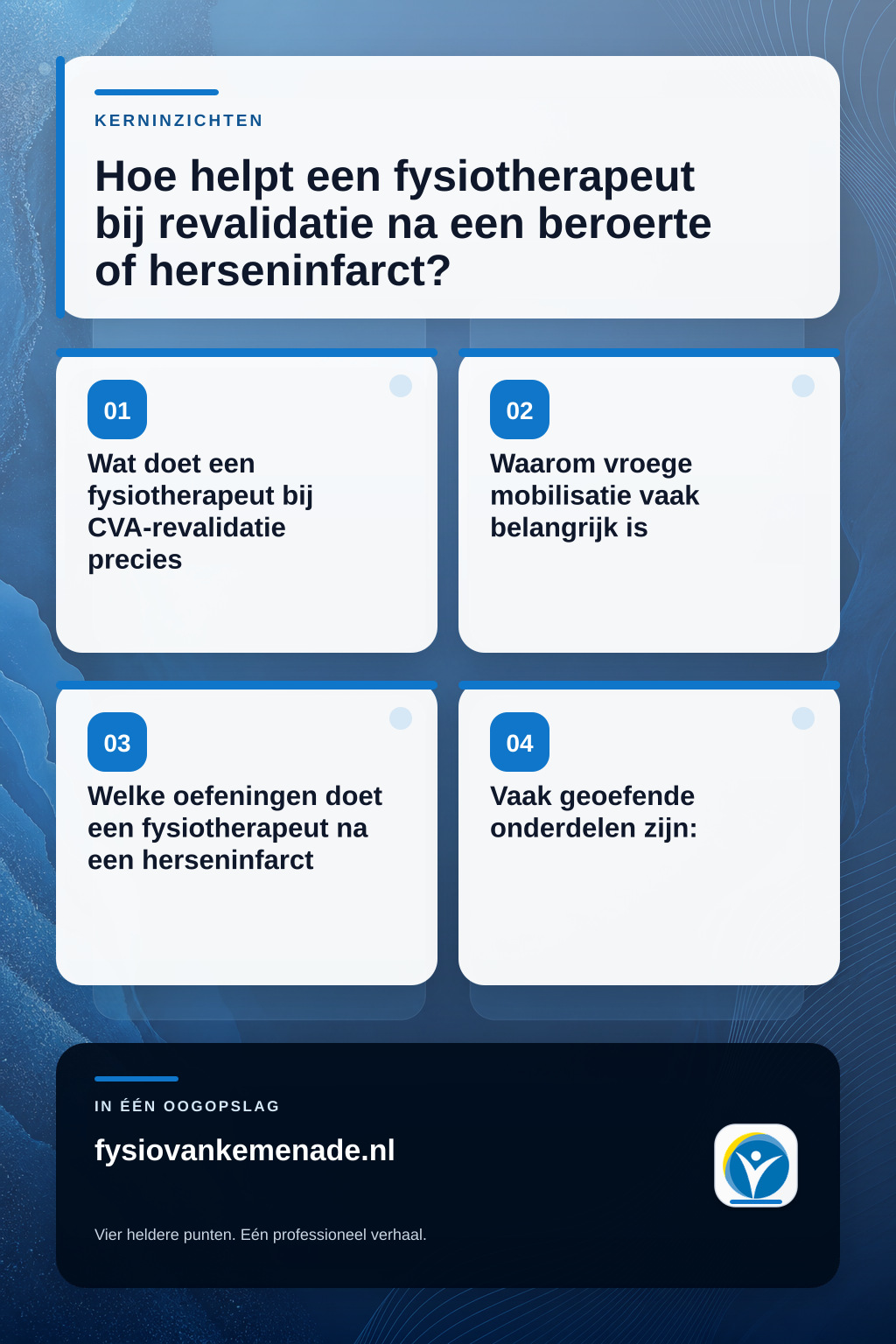 Infographic: Hoe helpt een fysiotherapeut bij revalidatie na een beroerte of herseninfarct?