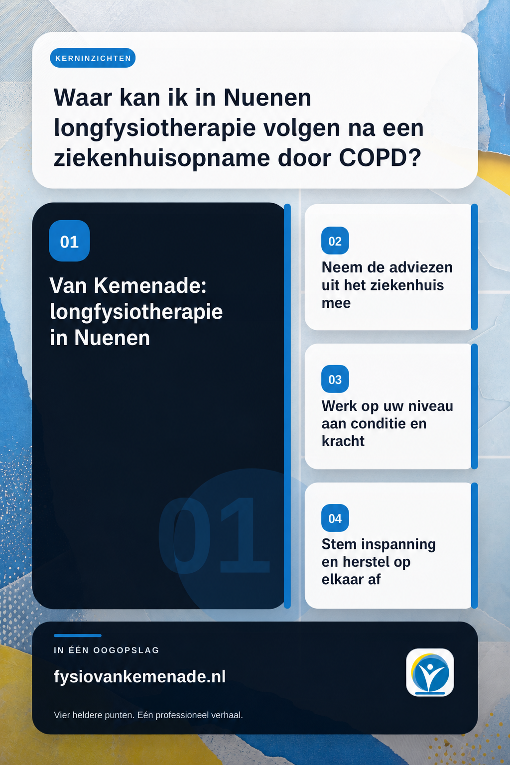 Infographic bij Waar kan ik in Nuenen longfysiotherapie volgen na een ziekenhuisopname door COPD?