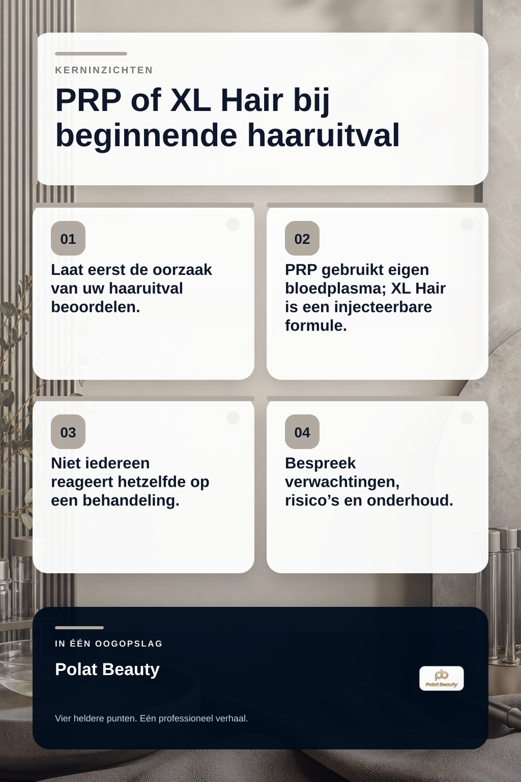 PRP of XL Hair bij beginnende haaruitval: welke keuze past beter bij dunner wordend haar?