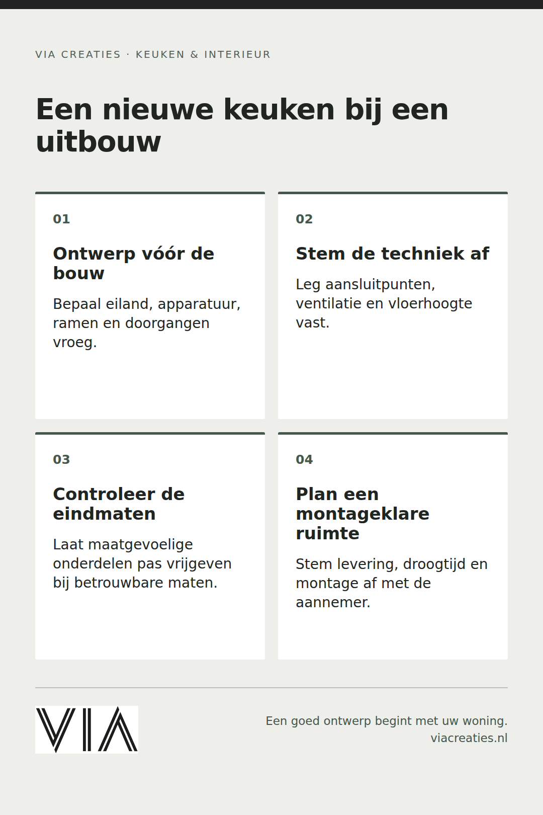 Praktische aandachtspunten: Hoe plant u in Ede een nieuwe maatwerk keuken wanneer tegelijkertijd een aanbouw of uitbouw wordt gerealiseerd?