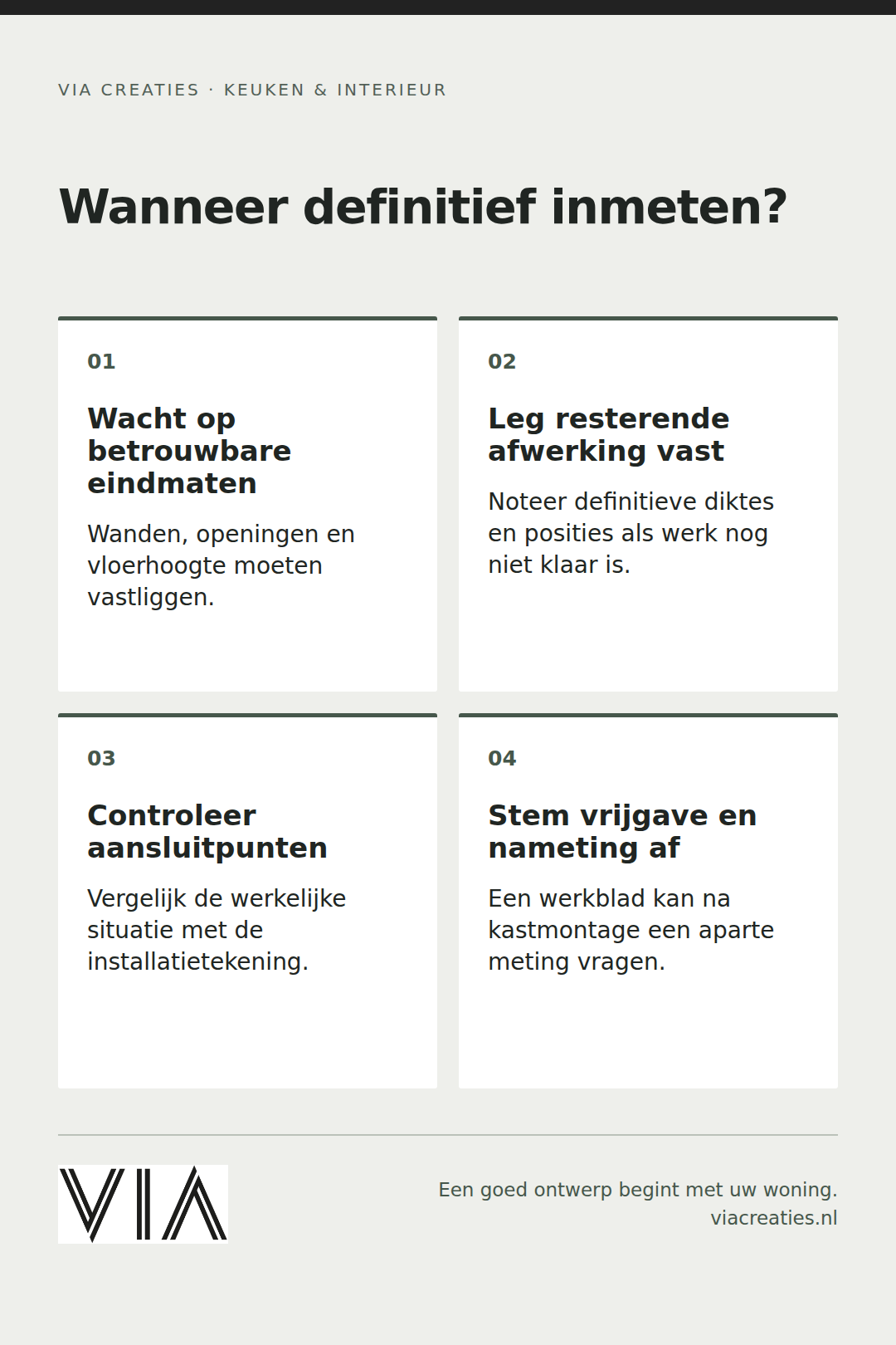Praktische aandachtspunten: Wanneer kan een nieuwe keuken tijdens een verbouwing in Arnhem definitief worden ingemeten?